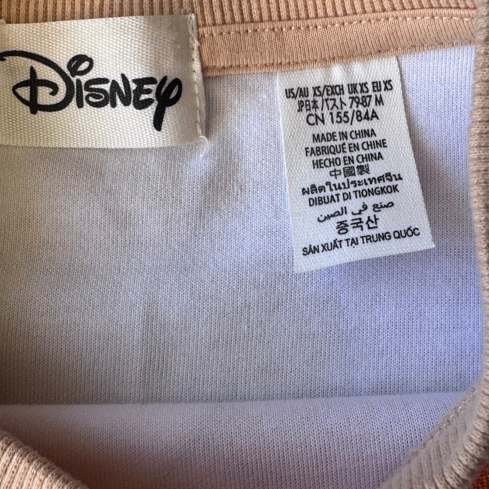 Disney Parks Bambi & Friends Cropped Sweatshirt Pullover Top Womens XS‎ CUTE - Picture 2 of 5